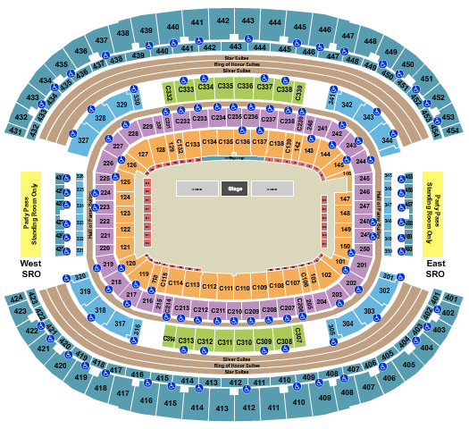 AT&T Stadium PBR Finals Seating Chart